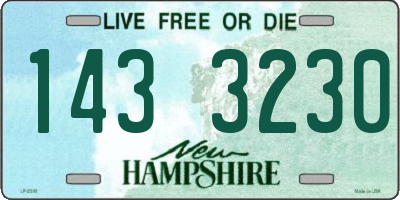 NH license plate 1433230