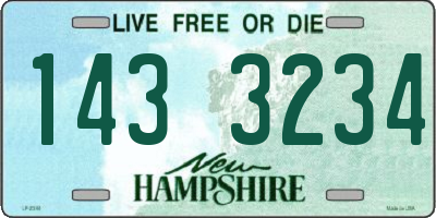 NH license plate 1433234