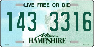 NH license plate 1433316
