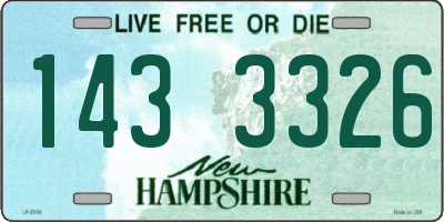 NH license plate 1433326