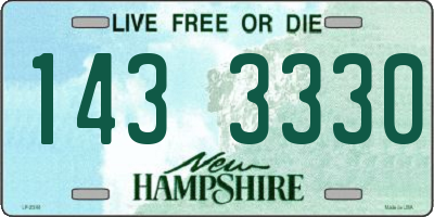 NH license plate 1433330