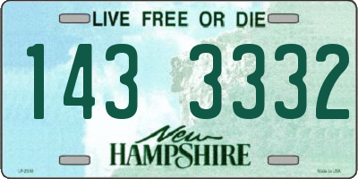 NH license plate 1433332