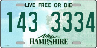 NH license plate 1433334
