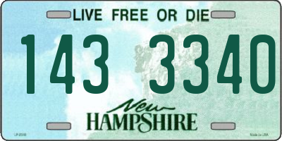 NH license plate 1433340
