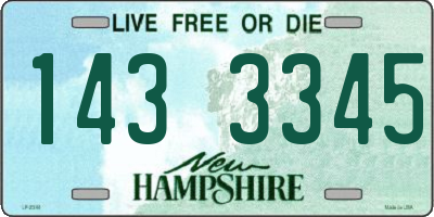 NH license plate 1433345