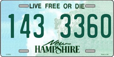 NH license plate 1433360