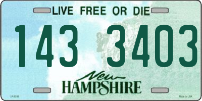 NH license plate 1433403