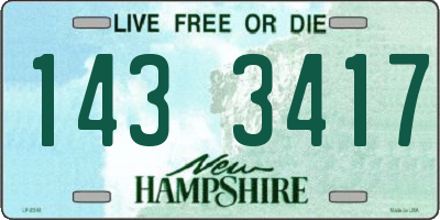 NH license plate 1433417