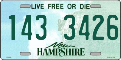 NH license plate 1433426