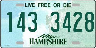 NH license plate 1433428