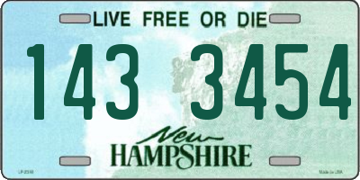 NH license plate 1433454