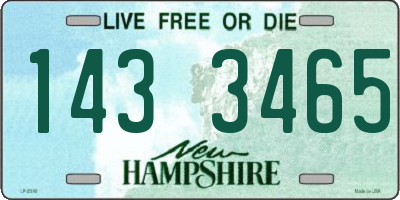 NH license plate 1433465
