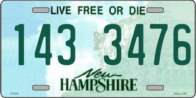 NH license plate 1433476