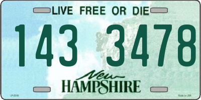 NH license plate 1433478