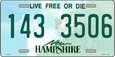 NH license plate 1433506