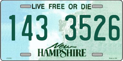 NH license plate 1433526