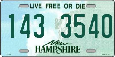 NH license plate 1433540