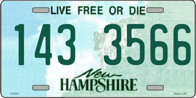 NH license plate 1433566
