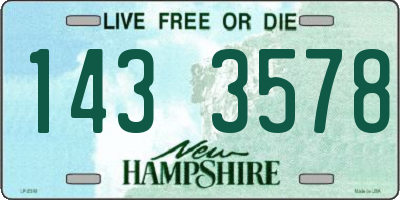 NH license plate 1433578