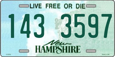 NH license plate 1433597