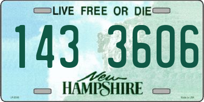 NH license plate 1433606