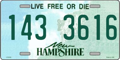 NH license plate 1433616