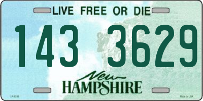 NH license plate 1433629