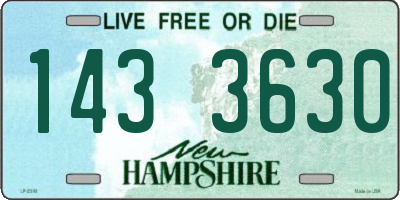 NH license plate 1433630