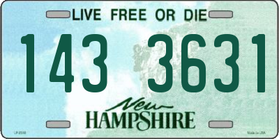 NH license plate 1433631