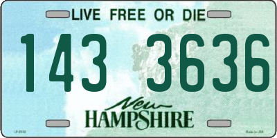 NH license plate 1433636