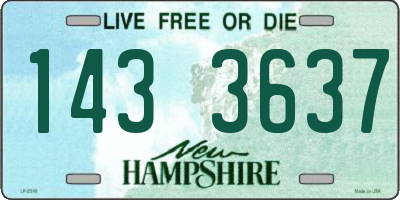 NH license plate 1433637