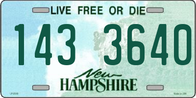 NH license plate 1433640