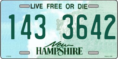 NH license plate 1433642