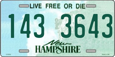 NH license plate 1433643