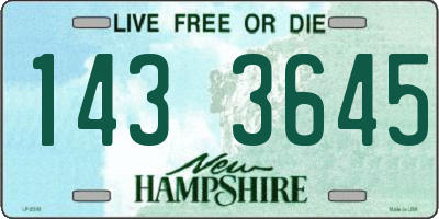 NH license plate 1433645
