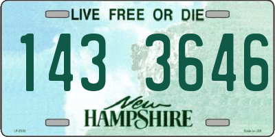 NH license plate 1433646