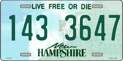 NH license plate 1433647
