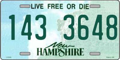 NH license plate 1433648