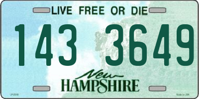 NH license plate 1433649