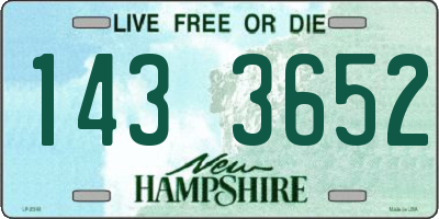 NH license plate 1433652