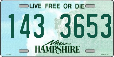 NH license plate 1433653