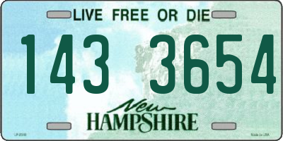 NH license plate 1433654