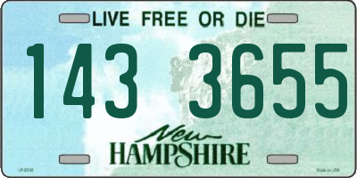 NH license plate 1433655