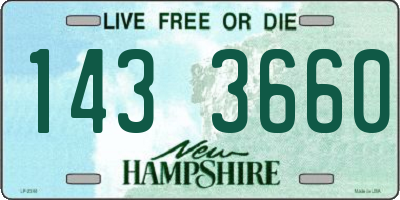 NH license plate 1433660