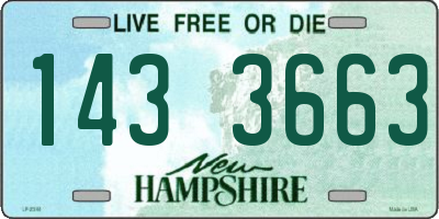 NH license plate 1433663
