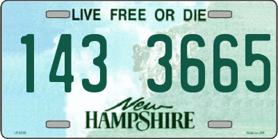 NH license plate 1433665