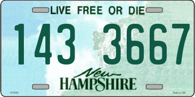 NH license plate 1433667