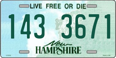 NH license plate 1433671