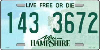NH license plate 1433672