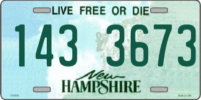NH license plate 1433673
